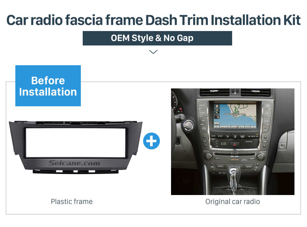 Car radio fascia frame Dash Trim Installation Kit De calidad superior 1 DIN 2006 Lexus IS300 radio de coche de la fascia CD Dash kit de ajuste de montaje en bastidor Adaptador panel de DVD