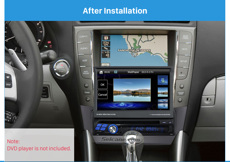 After Installation Top Quality 1 Din 2006 Lexus IS300 Car Radio Fascia Dash CD Coupez le kit d&amp;#39;installation Frame Panel adaptateur DVD