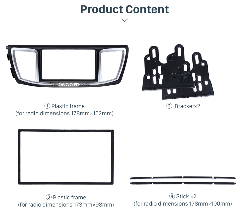 Dashboard 2 Din Car Radio Fascia For 2013 Honda Accord