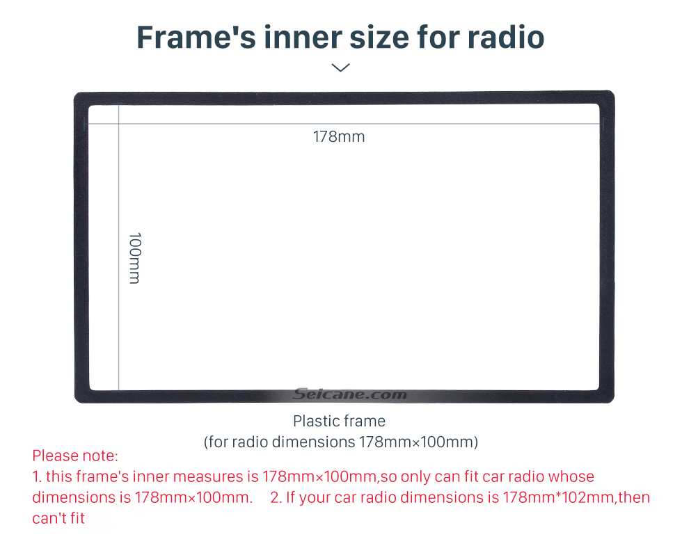 Seicane Universal 178*100mm 2Din HONDA FIT Jazz automobile Car Radio Fascia Audio frame Trim Installation Kit Dashboard Panel 