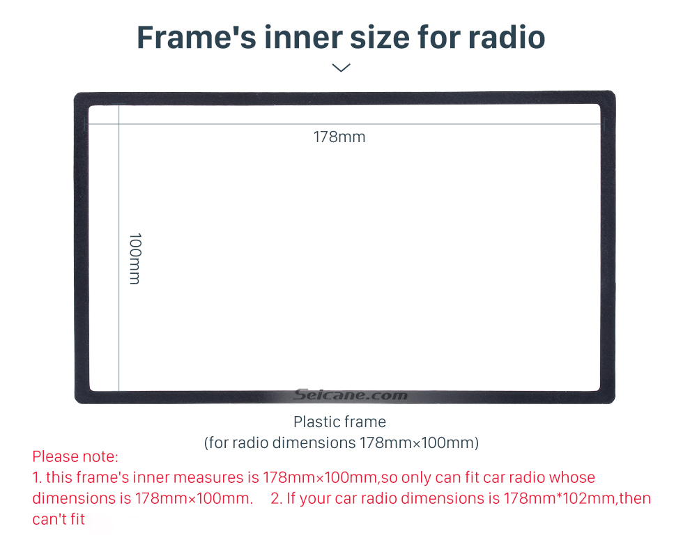 Seicane 178 * 100 mm 2Din HONDA FIT marco de Jazz la radio de coche del automóvil Fascia audio instalación de la guarnición Kit de panel del tablero de instrumentos universal