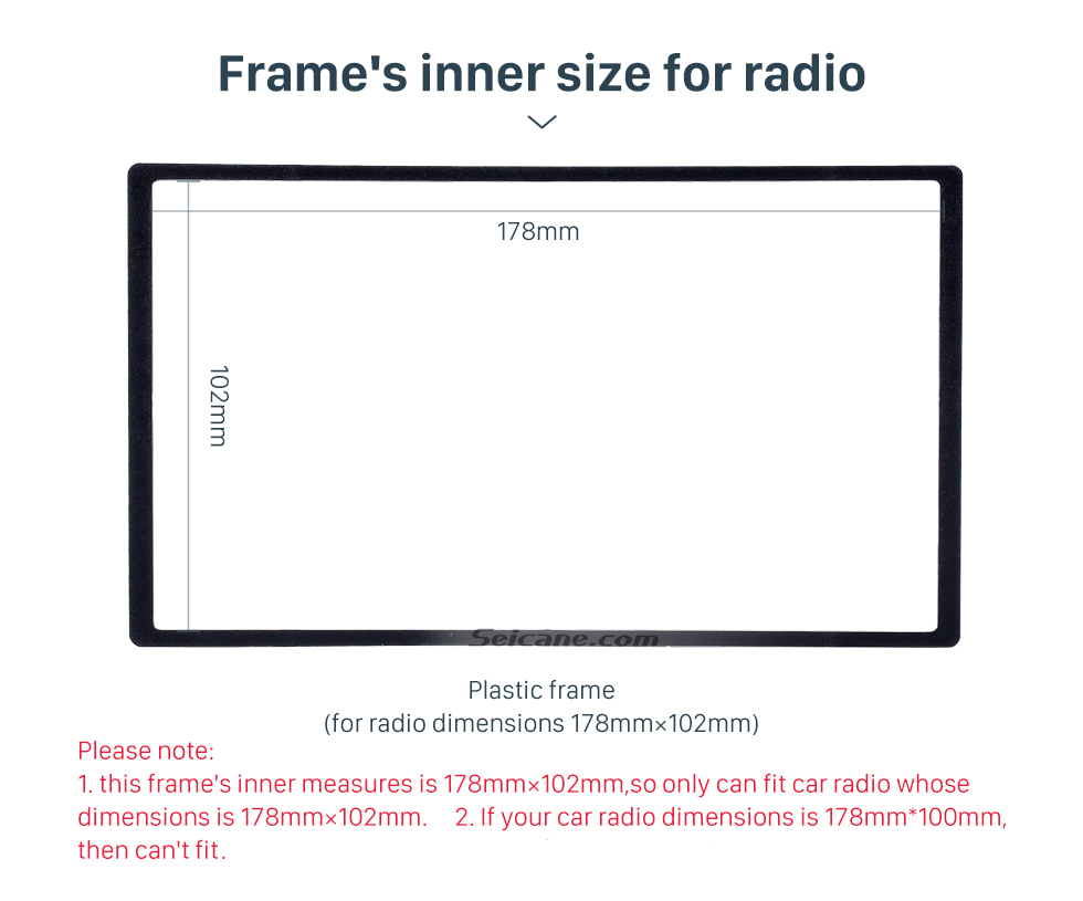 Frame's inner size for radio 2 DIN 178 * 102 milímetros Preto Car Universal Radio Fascia para HONDA Radio automóvel CD guarnição Quadro Kits Montagem de viaturas