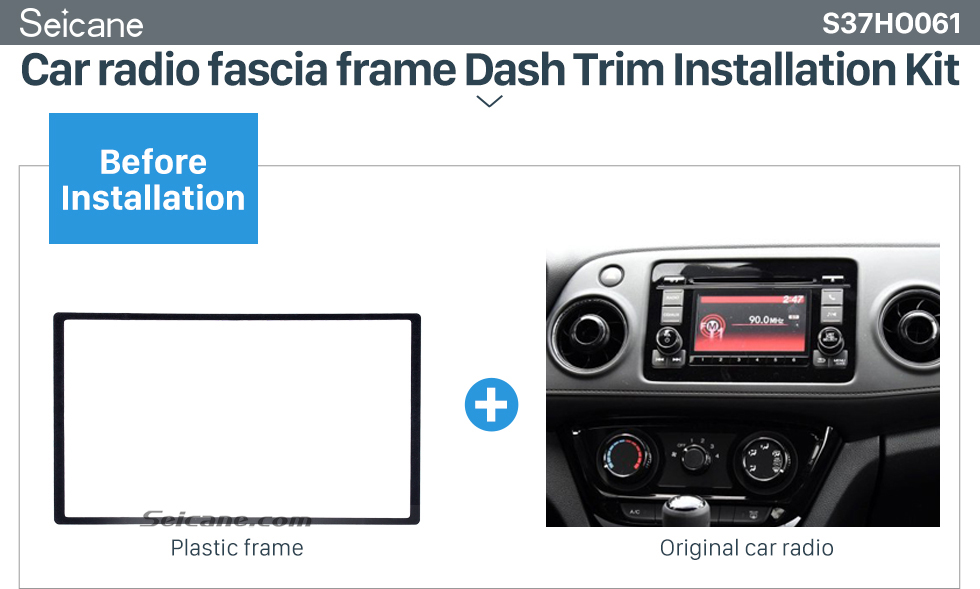 Car radio fascia frame Dash Trim Installation Kit  2 Din 178 * 102 mm Frame Negro universal la radio de coche de la fascia para HONDA automóvil CD Recortar Radio Kits de Montaje de coches