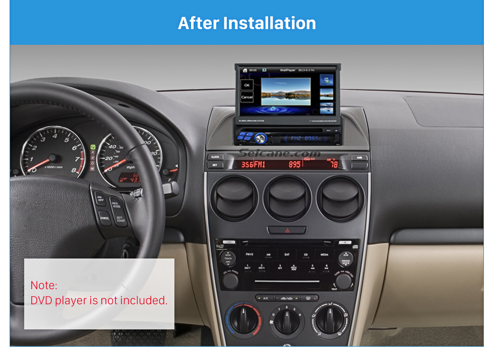 1DIN 2002-2007 Mazda 6 Atenza Car Radio Fascia Mounted Stereo Dashboard