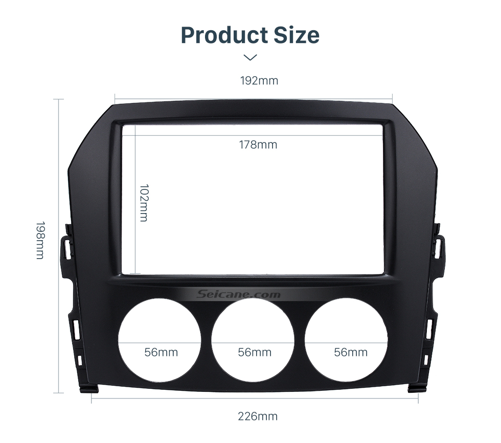 Seicane 2DIN 2009 Mazda MX-5 Fascia radio de coche estéreo jugador Dash Instalar montados en vehículos panel de ajuste del coche-estilo del marco del kit