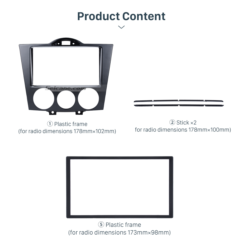 Seicane Alta Qualidade 2DIN 2003+ Instalação traço guarnição Kit Quadro Revisa Car Painel Stereo Radio Mazda RX8 Car Fascia Auto kit CD