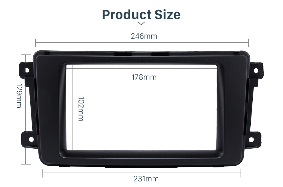 Product Size Qualité 2Din 2009 Mazda CX-9 Radio Car Fascia Dash DVD Player Installation Garniture Façade Plate Kit de voiture Cadre
