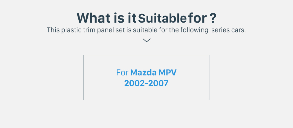 Seicane Popular 2Din 2002-2007 Mazda MPV Car Rádio Fascia Dash Mount Trim Painel Painel de instalação do CD DVD Player