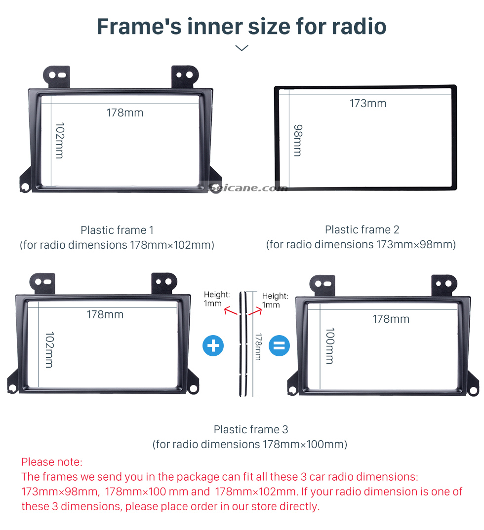 Seicane Popular 2Din 2002-2007 Mazda MPV Car Radio Fascia Dash Mount Trim Panel CD DVD Player Installation Frame 