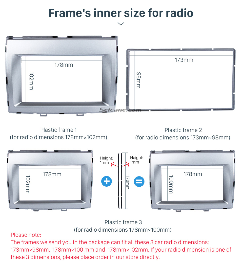 Seicane Grande Double Din 2006+ Mazda 8 Radio Car Fascia Dash stéréo Installation Montage Audio Cadre DVD CD Panneau de garniture