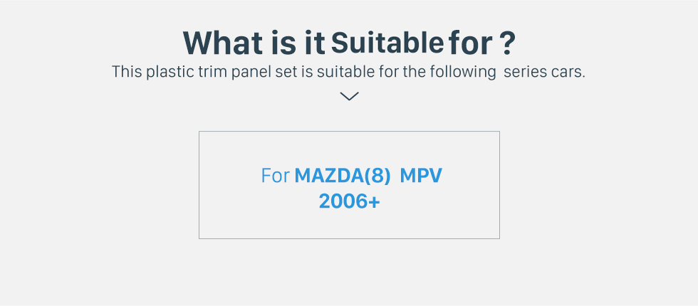 Seicane Gran Doble Din 2006+ Mazda 8 radio de coche de la fascia de instalación de estéreo soporte para tablero de DVD de audio de CD del marco del ajuste del panel