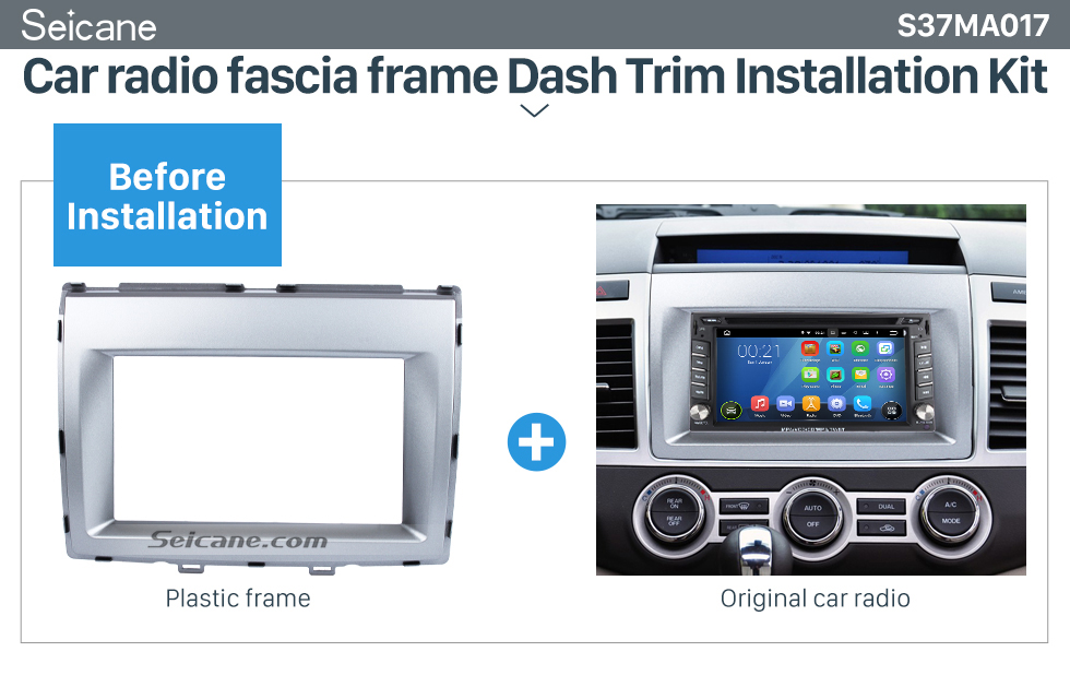 Seicane Great Double Din 2006+ Mazda 8 Car Radio Fascia Stereo Installation Dash Mount Audio Frame DVD CD Trim Panel 
