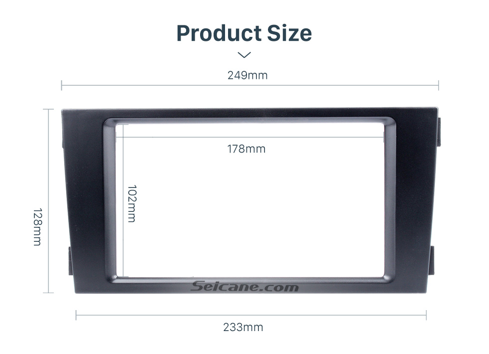 Seicane Negro Doble Din 2002-2006 Audi A6 radio de coche de la fascia del panel adaptador de DVD Juego de Estructura de instalación Dash