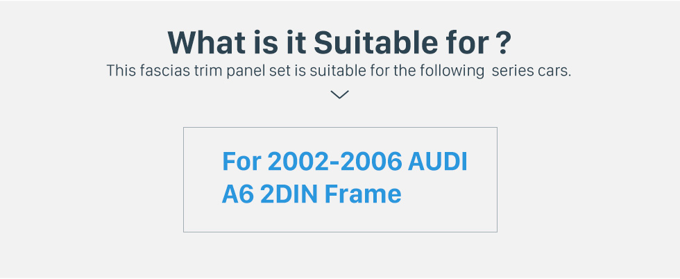 Seicane Black Double Din 2002-2006 Audi A6 Car Radio Fascia Panel Adaptor DVD Frame Dash Installation Kit