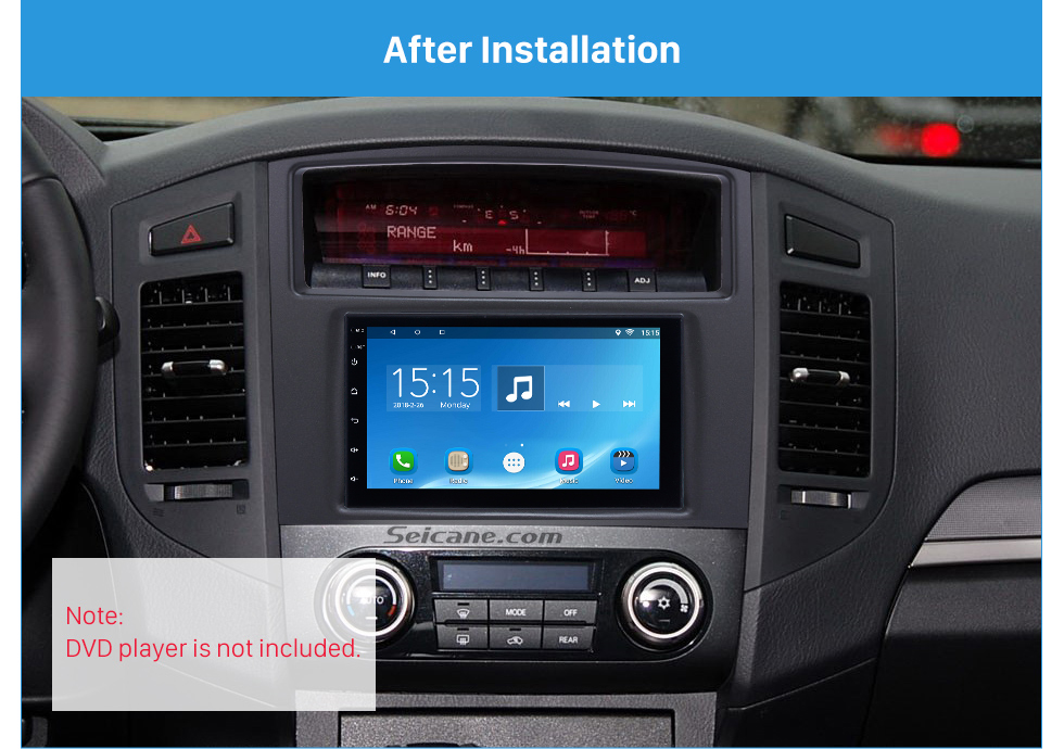 Seicane Classic Double Din 2010 Mitsubishi Pajero Autoradio Fascia Radio-Installation Dash Mount Adapter DVD-Rahmen