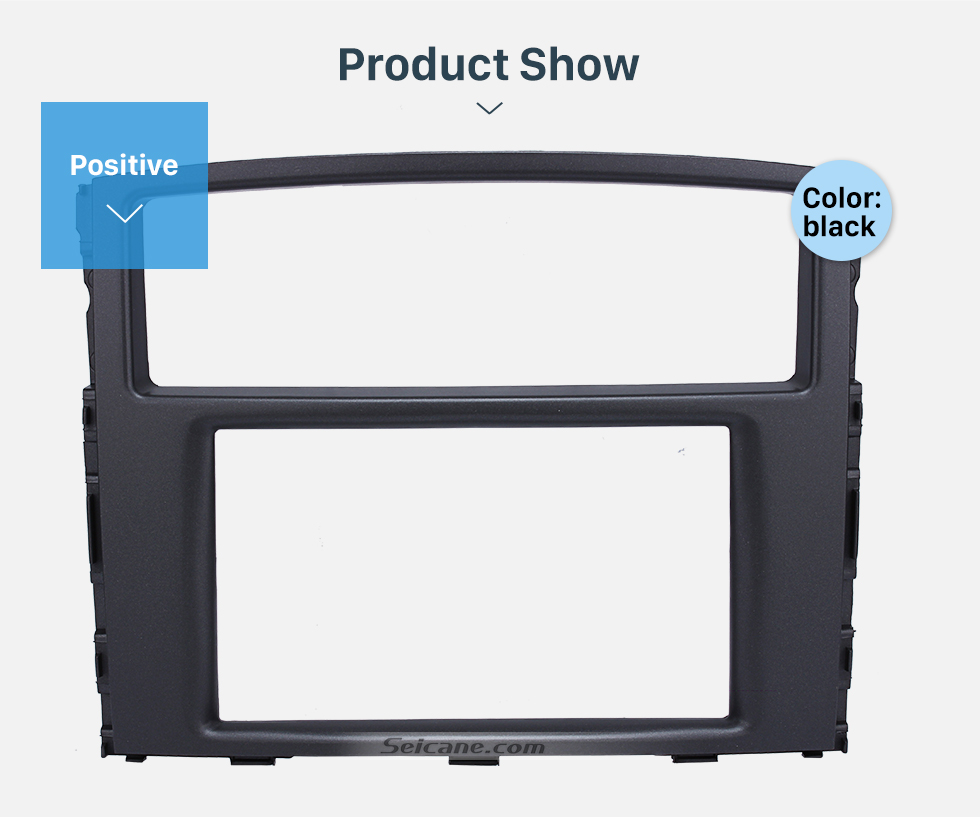 Seicane Classique Double Din 2010 Mitsubishi Pajero Radio Car Fascia Dash Installation stéréo Adaptateur montage Frame DVD