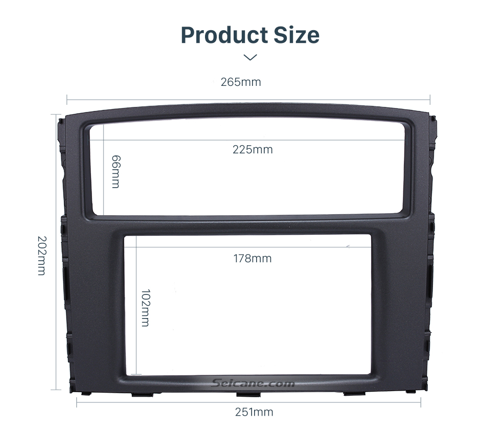 Seicane Classic Double Din 2010 Mitsubishi Pajero Radio Car Fascia Instalação Stereo traço adaptador de montagem DVD Moldura