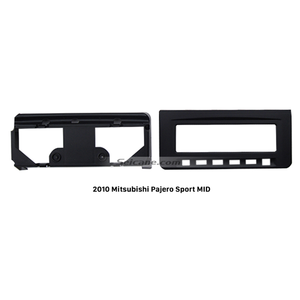 Seicane Plástico popular de 2010 Mitsubishi Pajero Sport MID radio de coche de la fascia Audio DVD marco reproductor Panel adaptador