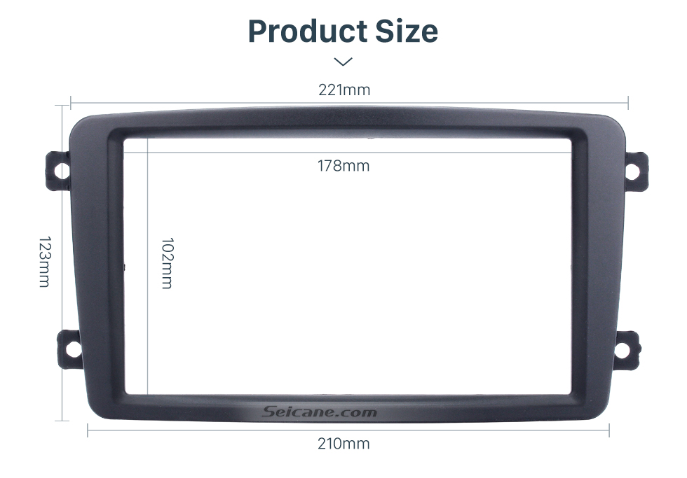 DFP-23-01 MERCEDES BENZ VIANO 2003 sur voiture radio stéréo double din fascia PANEL