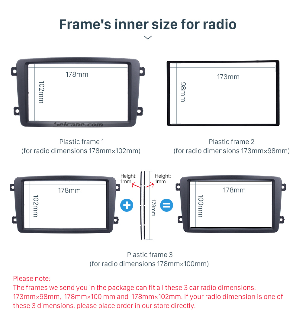 DFP-23-01 MERCEDES BENZ VIANO 2003 sur voiture radio stéréo double din fascia PANEL