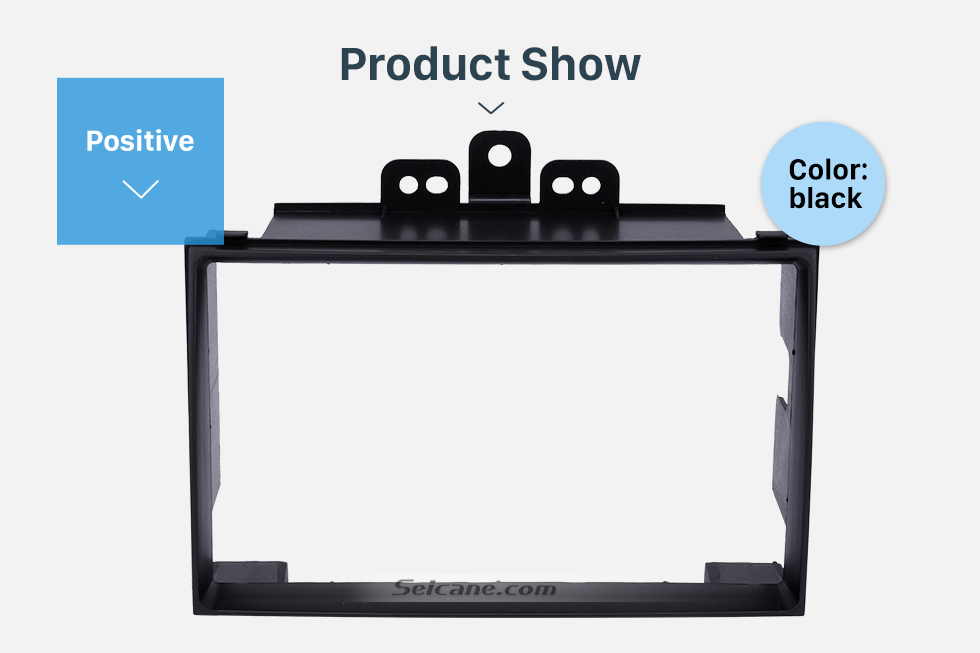 Seicane Excellent Black Double Din 2008+ Hyundai i-20 Car Radio Fascia Plate Frame Installation Kit DVD Stereo Player