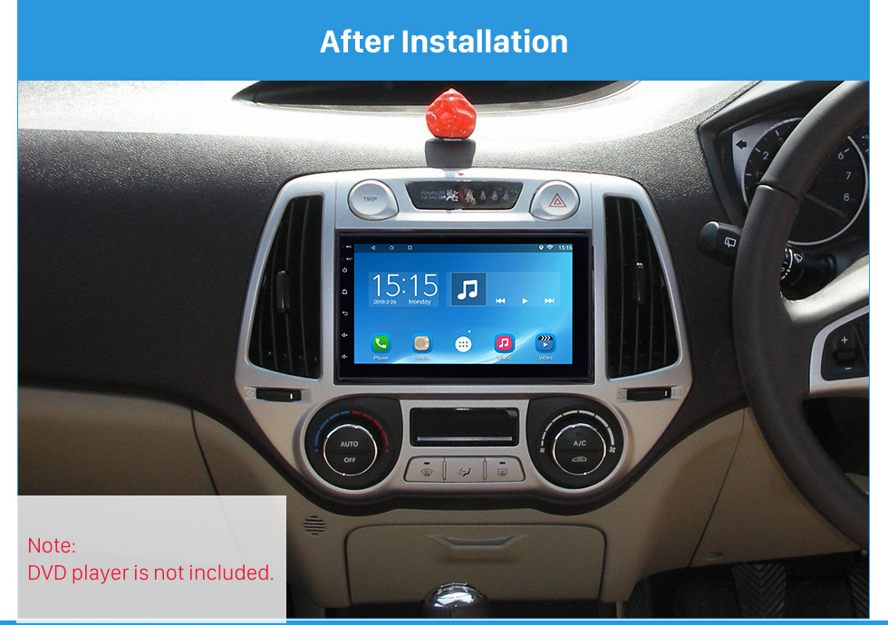 Seicane Excellente Black Double Din 2008+ Hyundai i-20 Car Radio Fascia Kit d&amp;#39;installation Plaque de cadre DVD Stéréo Lecteur