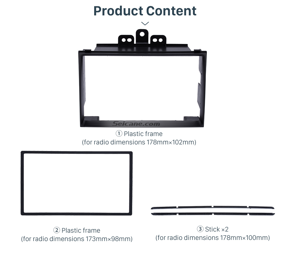 Seicane Excelente Preto Double Din 2008+ Hyundai i-20 Car Radio Fascia kit de instalação Plate Frame DVD Stereo Jogador