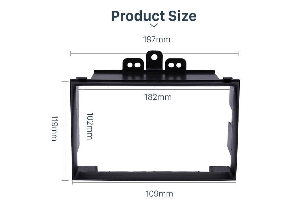 Seicane Excelente Preto Double Din 2008+ Hyundai i-20 Car Radio Fascia kit de instalação Plate Frame DVD Stereo Jogador