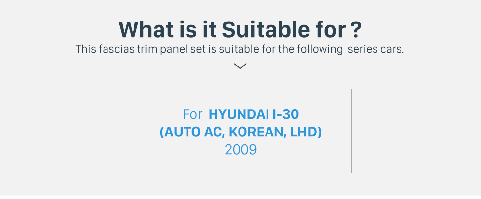 Seicane À la mode 2D en 2009 HYUNDAI I-30 AUTO AC CORÉEN LHD Autoradio Fascia Dash Kit Panneau Plaque Auto Stéréo Cadre Adaptateur