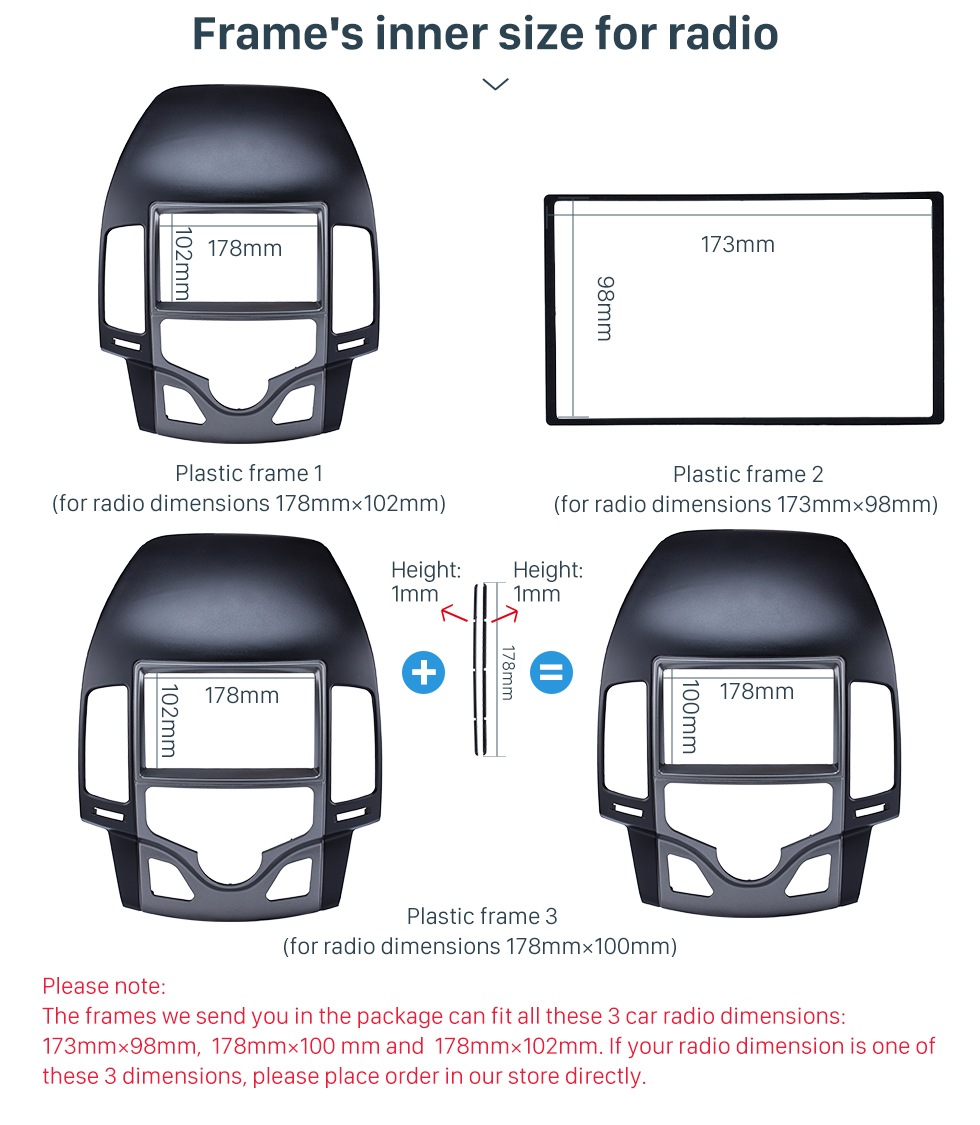 Seicane Moda 2Din 2009 HYUNDAI I-30 AUTO AC KOREAN LHD Carro Rádio Fascia Dash Kit Placa Painel Auto Stereo Frame Adapter