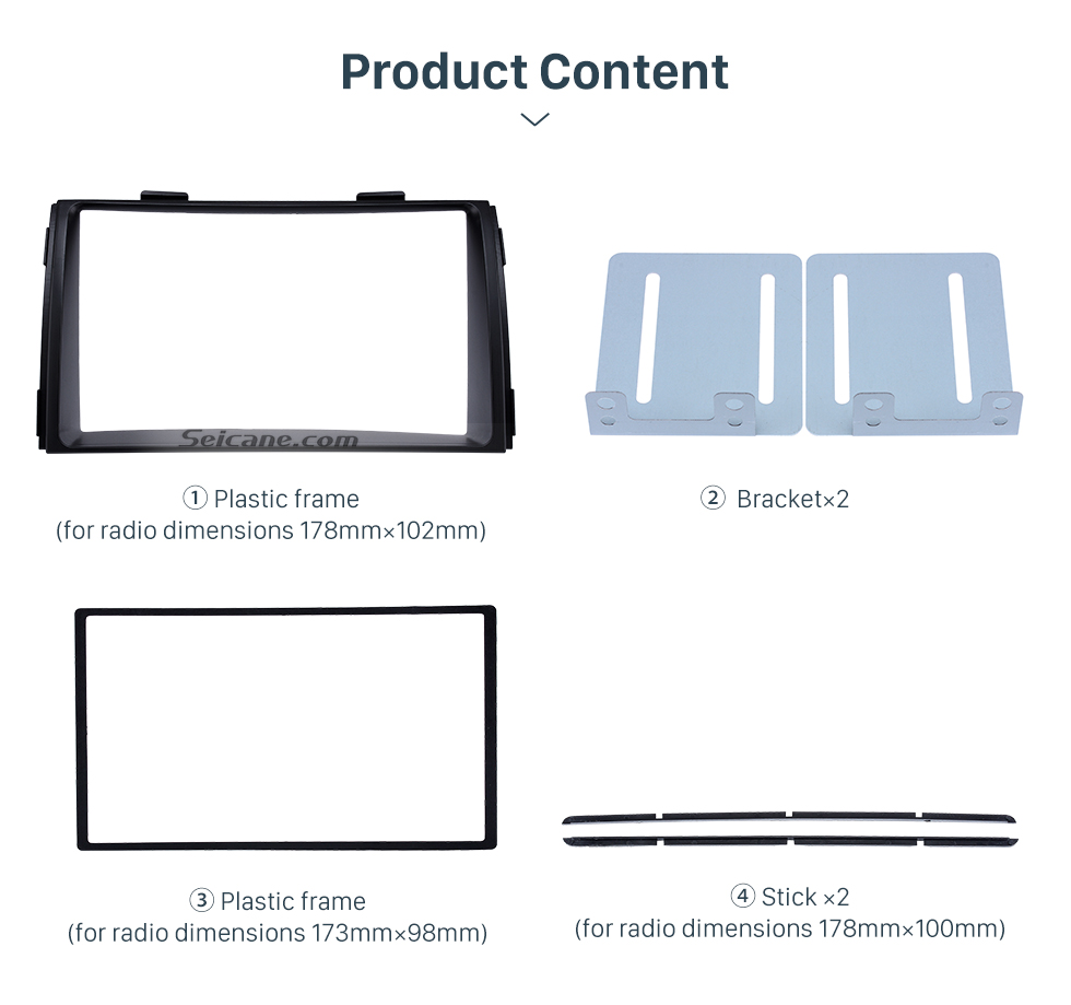 Product Content Preto Double Din 2010 Kia Sorento Car Radio platibanda decorativa Instalar Quadro Autostereo Adapter Kit Traço