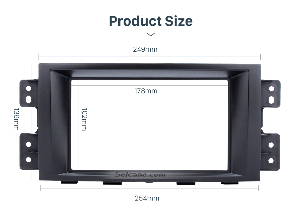 Seicane Superb Doppel-Din Autoradio Fascia für 2008 2009 2010 2011 KIA BORREGO MOHAVE DVD Stereo-Player Surround Panel Dash Rahmen Kit