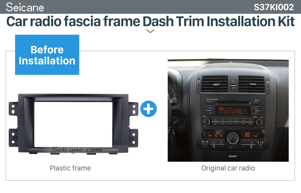 Seicane Superb Double Din Car Radio Fascia para 2008 2009 2010 2011 KIA BORREGO MOHAVE DVD Leitor de estéreo Painel surround Dash Frame Kit