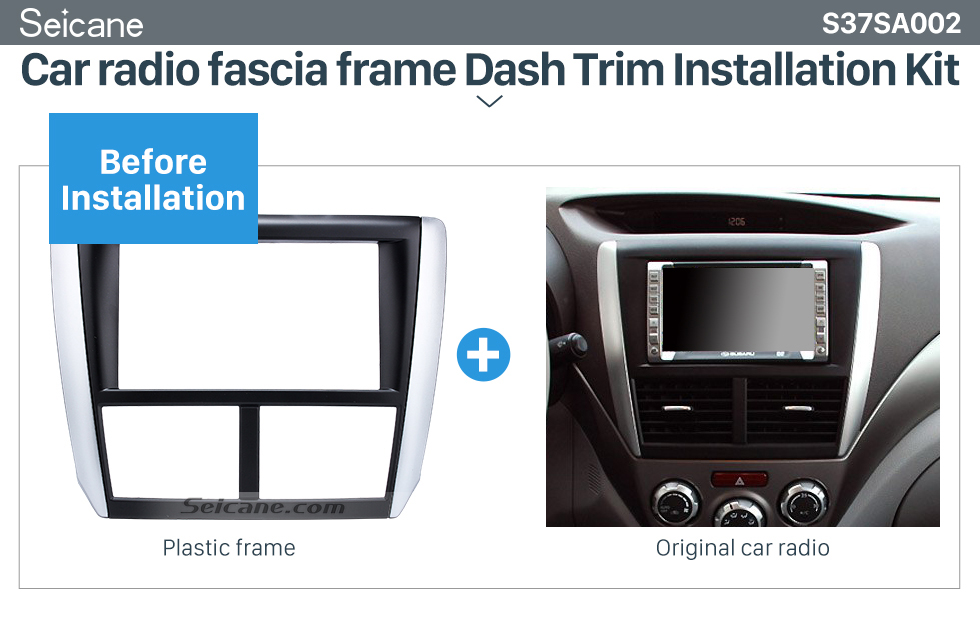 Car Stereo Fascia Dash Panel 2Din Frame Trim Kit For Subaru Forester Impreza