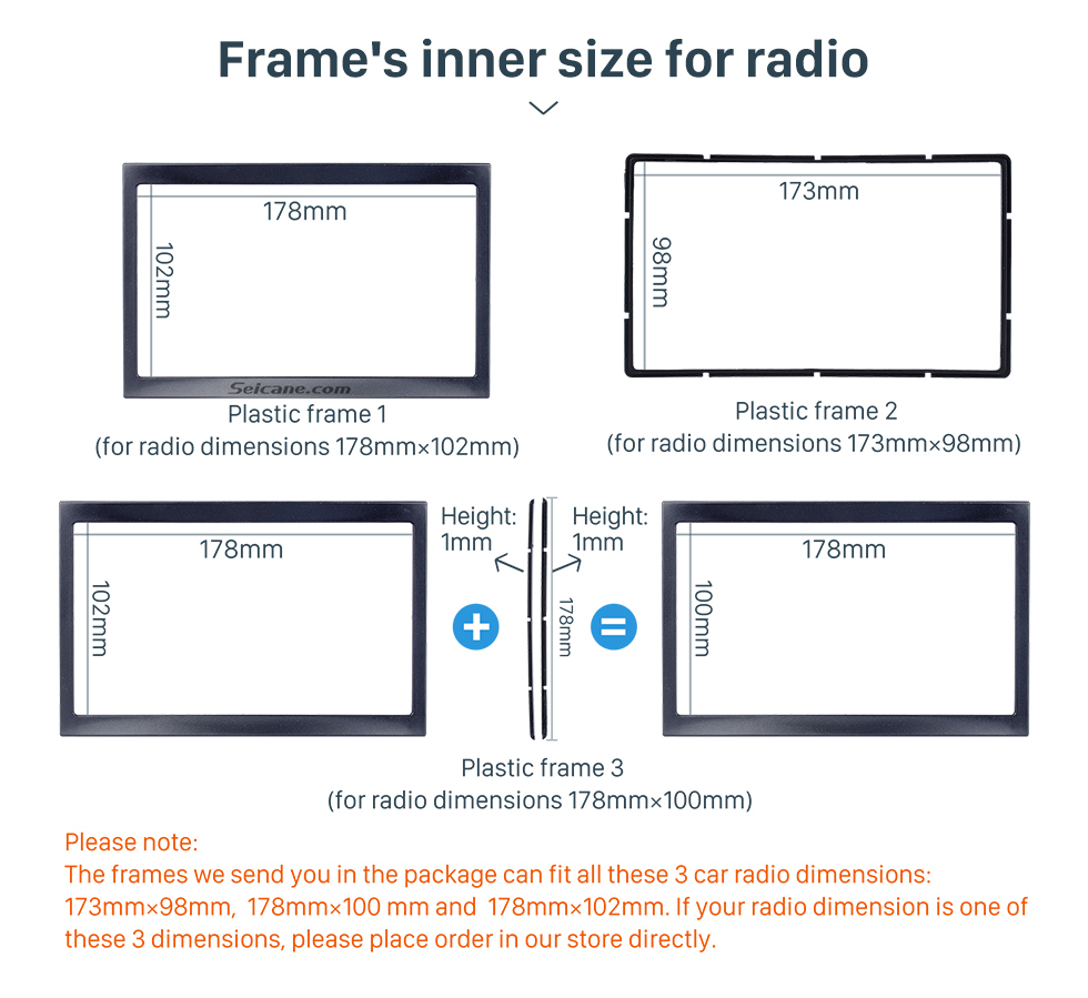 Seicane Popular Double Din Car Radio Fascia for 2001-2008 PEUGEOT 307 Plate Frame DVD Panel Dash Kit Stereo Interface