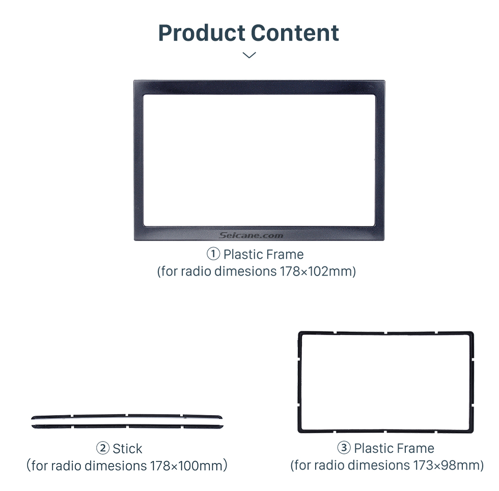 Seicane Popular Double Din Car Radio Fascia for 2001-2008 PEUGEOT 307 Plate Frame DVD Panel Dash Kit Stereo Interface
