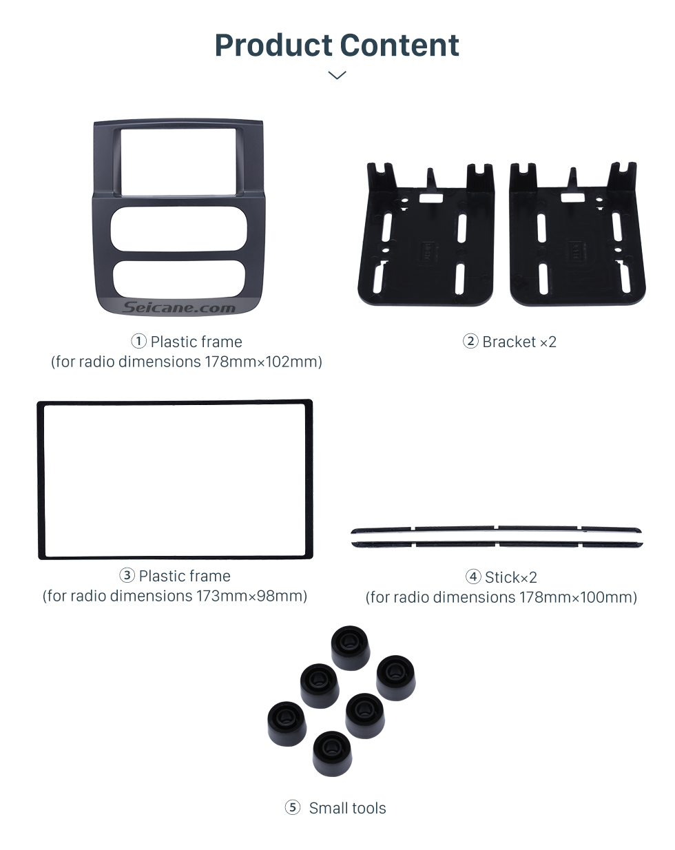 Seicane Черный 2Din Автомобильный радиоприемник Fascia для 2002 2003-2005 Dodge Ram 1500 2500 3500 Stereo Даш CD Surround Audio Panel Место адаптера