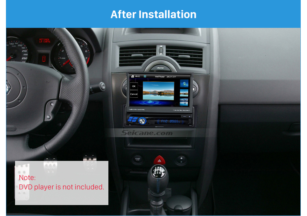 Excelente 1 Din radio del coche Fascia para 2005 RENAULT MEGANE Adaptador  de montaje de audio instalación estéreo Marco Dash Mount Kit Adapter