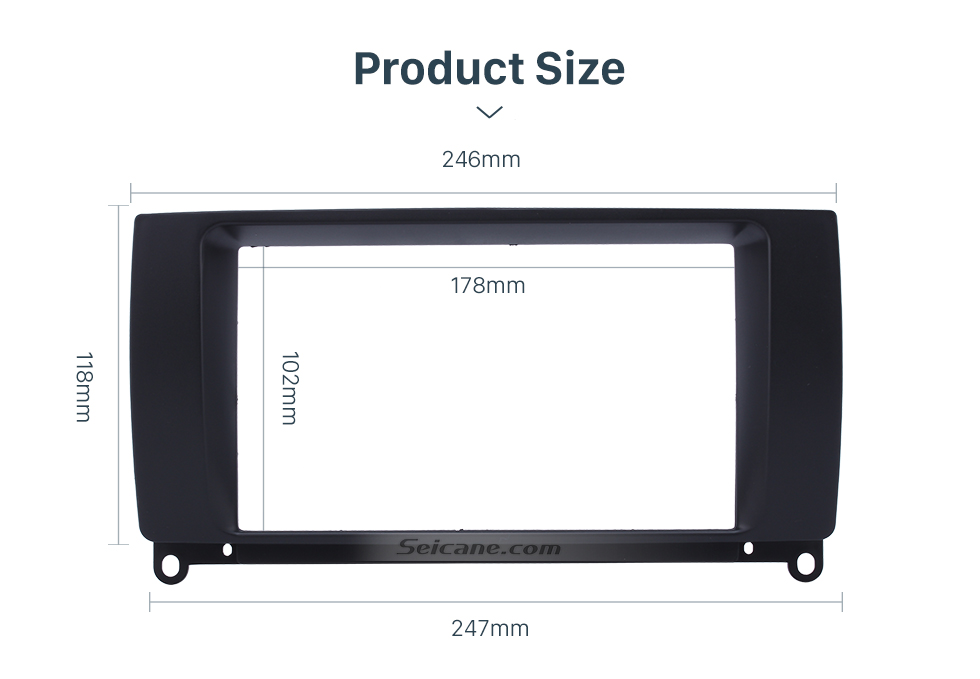 Seicane Black Double Din Car Radio Fascia for 2009 ROVER MG7 Autostereo Interface Dash Mount DVD Player Fitting Frame