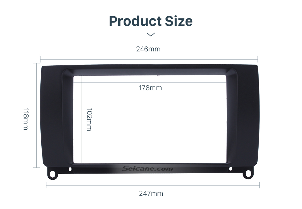 Seicane Schwarz Doppel-DIN-Autoradio Fascia für 2009 ROVER MG7 Autostereo-Schnittstelle Dash Mount DVD-Player Montagerahmen