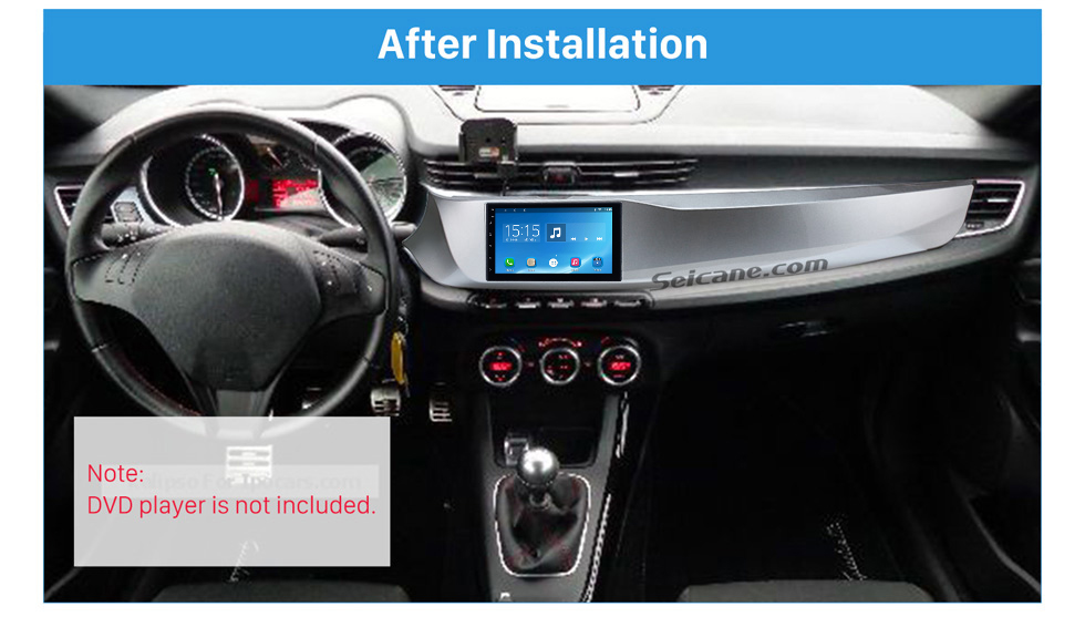 Seicane Doppel-DIN-Autoradio Fascia für 2010-2016 Alfa Romeo Giulietta Linkslenker (LHD) Radio-Installation Zierblende Rahmen Kit