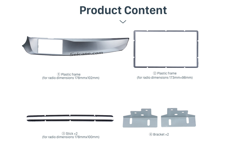 Seicane Radio DOUBLE DIN voiture Fascia pour la période 2010-2016 ALFA ROMEO GIULIETTA Left Hand Drive (LHD) Installation stéréo Frame Kit panneau de garnissage