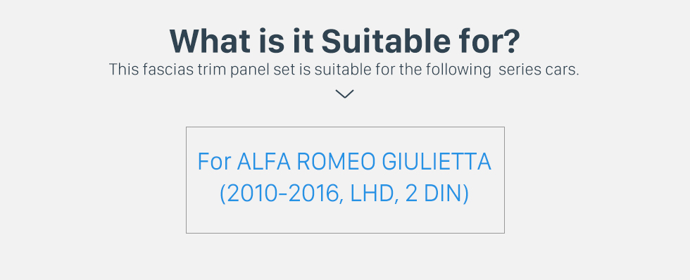 Seicane DOUBLE DIN Car Radio Fascia for 2010-2016 ALFA ROMEO GIULIETTA Left Hand drive (LHD) Stereo Installation Trim Panel Frame Kit