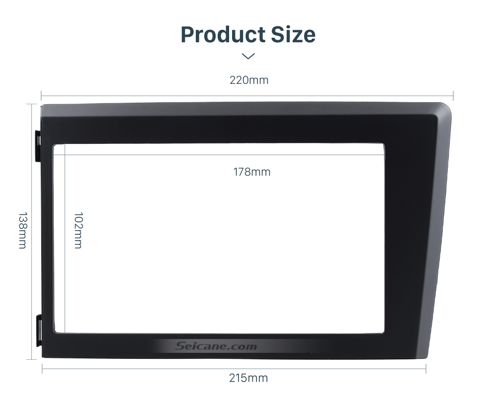 Seicane 2 Din Car Radio Fascia para 1998 1999 2000 2001 2002 2003 2004 Volvo XC70 V70 S60 Stereo Plate Frame Juego de acabados de CD Dash Panel