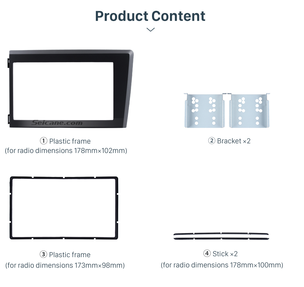 Seicane 2 DIN Autoradio Fascia für 1998 1999 2000 2001 2002 2003 2004 Volvo XC70 V70 S60 Stereo Platte Trim Kit Frame Panel Dash CD