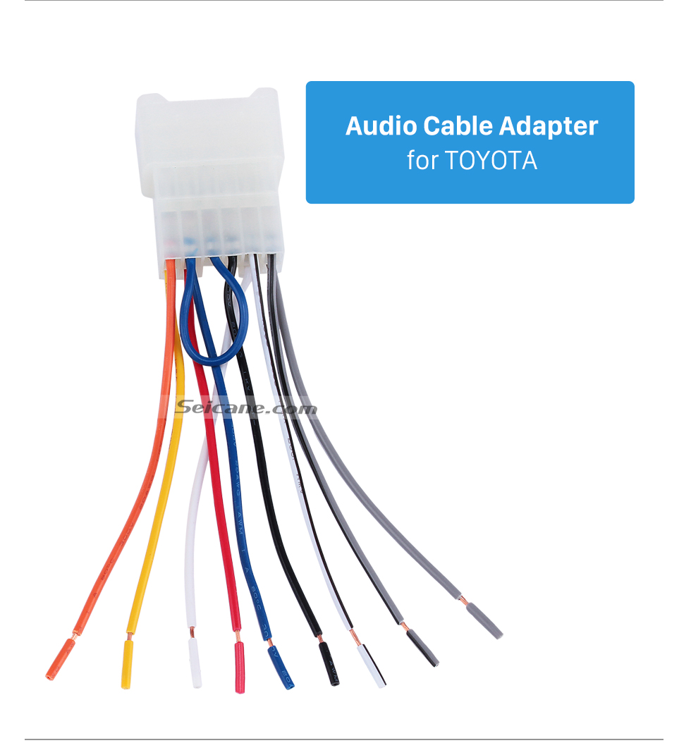 Audio Cable Adapter for TOYOTA Adaptador de enchufe de sonido de coche automático Cable de audio para TOYOTA Universal / BYD F3