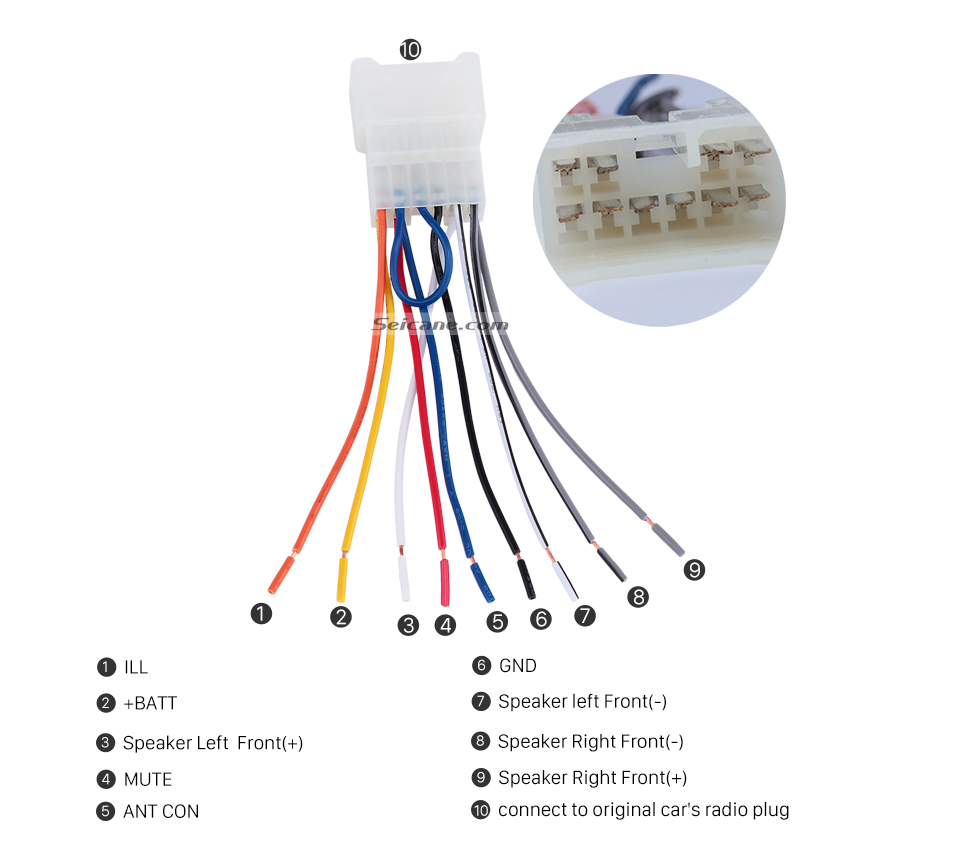 Seicane Adaptador de enchufe de sonido de coche automático Cable de audio para TOYOTA Universal / BYD F3