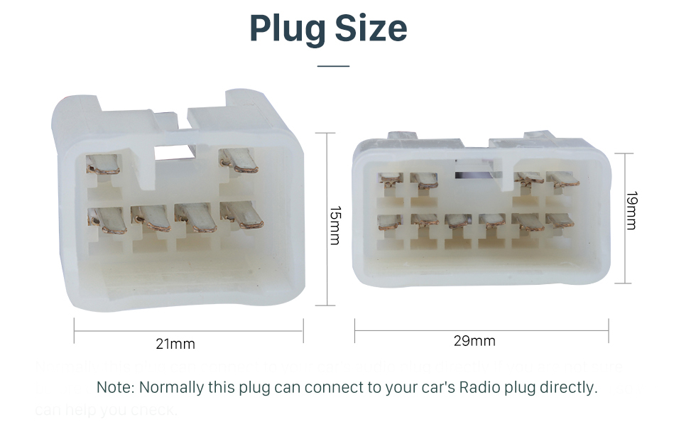 Plug Size Auto Car Sound Plug Adaptor Audio Cable for TOYOTA Universal/BYD F3