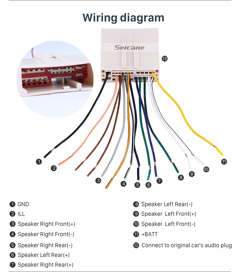 Seicane Adaptador de arnés de cableado de cable de audio caliente para BUICK LACROSSE