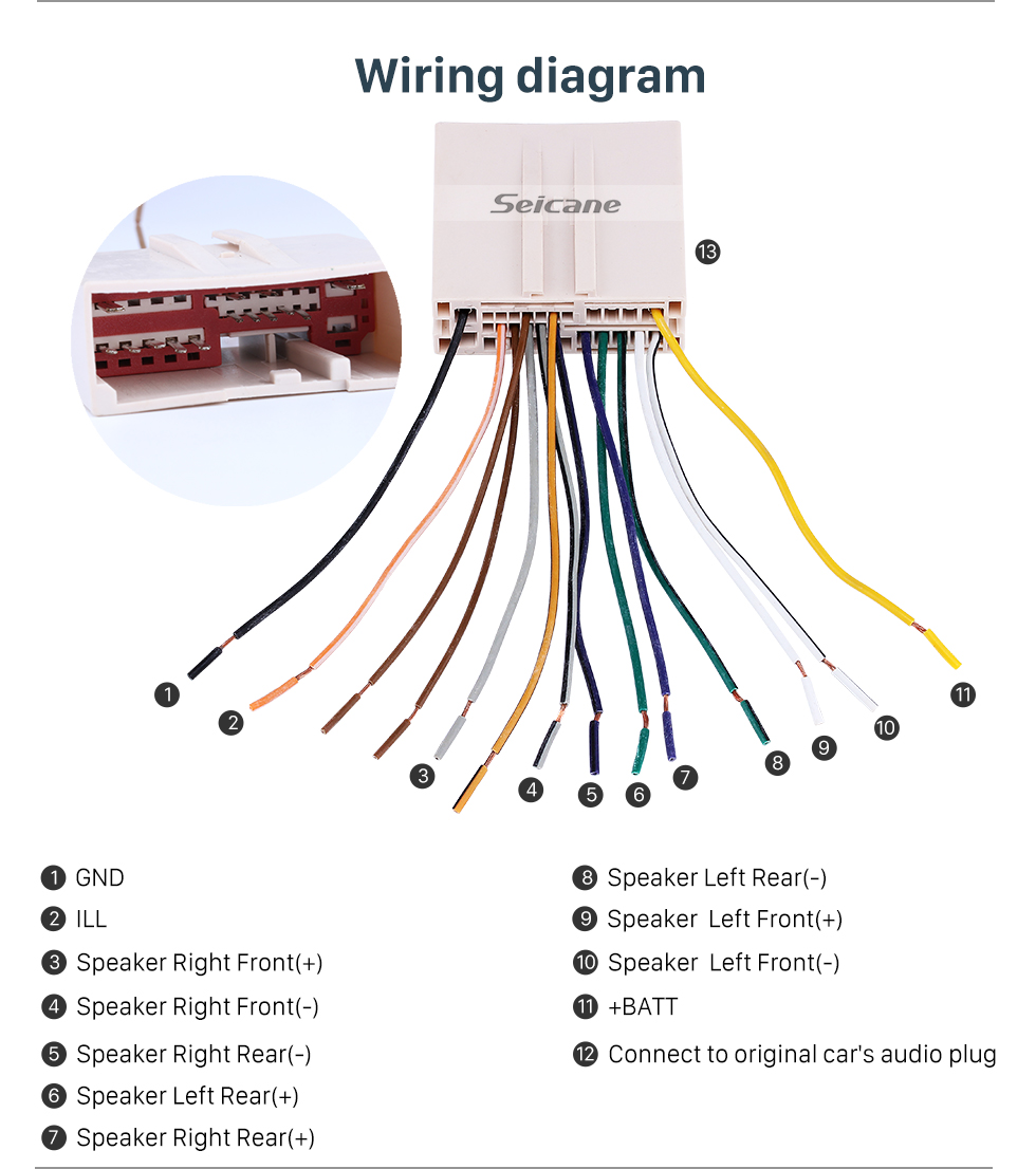 Seicane Adaptateur de faisceau de câblage de câble audio pour voiture chaude pour BUICK LACROSSE